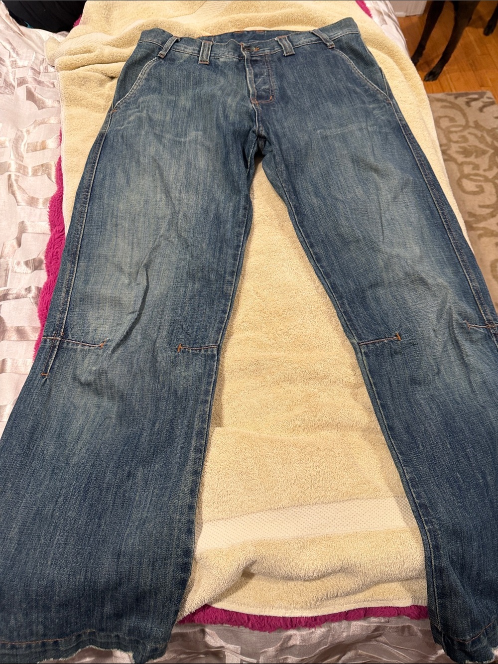 Ted Baker London Men's Jeans – Medium Wash, Carpenter/Utility Style, Size 34